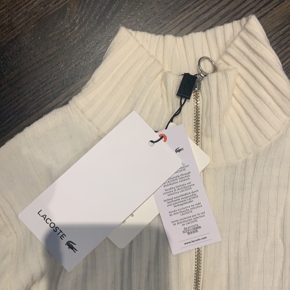 Lacoste mock neck cream brand new with tags - Picture 2 of 2